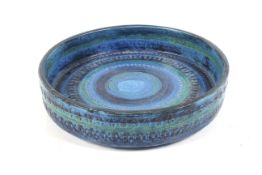A mid-century Italian Bitossi pottery dish designed by Aldo Londi.