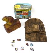 An assortment of vintage Butlins related items.