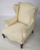 A wingback armchair.
