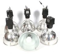 Six Thorlux industrial ceiling lights. Integral H.P.F. ballast unit, 240v, 50HZ, P.6085.