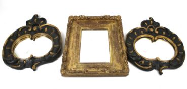 Three gilt framed mirrors.