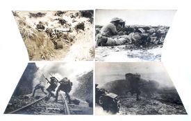 Four British Official War Office WWII photographs of military scenes.