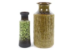 Two mid century West German 'fat lava' vases. #7648-40 & one other, Max.