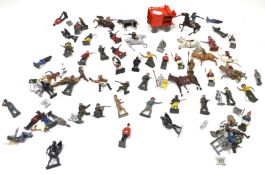 A collection of lead figures.