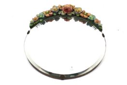 A vintage Barbola circular bevelled edge mirror.