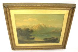 A 20th century glazed landscape print.