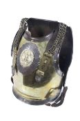 A French 2nd Empire Carabiniers polished steel and brass cuirass.