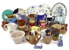 An assortment of 20th century and later ceramics.
