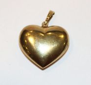 8 k Gelbgold Herz-Anhänger, 2,5 gr., 2,5 cm x 2,5 cm