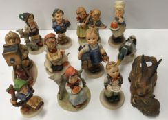 A collection of ten Goebal Hummel figures including 