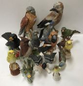 A collection of fourteen Goebel bird figures various including 