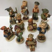 A collection of ten Goebal Hummel figures including 