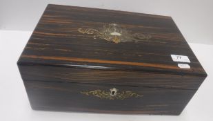 A Victorian coromandel writing slope, th