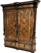 A 17th Century German walnut and inlaid