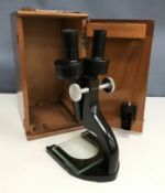 A Charles Perry DMIS No. 3 microscope, N