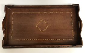 An Edwardian mahogany satinwood and ebon