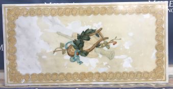 A 1950s grey veined white marble top cof