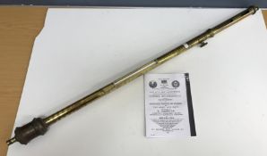 A late 19th Century brass marine baromet