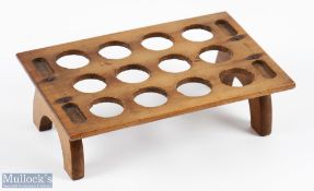 Custom made Golf Ball rack perfect for ball display, fits 12 balls, measures 24x16cm approx.