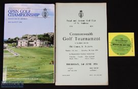 1954 St Andrews Commonwealth Golf Tournament Programme 3rd June 1954 amateur teams from Australia,