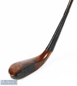 Early and Elegant McEwan dark stained fruit wood longnose slightly curved face play club c1865