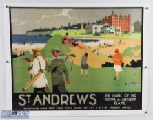 2x National Railway Museum Travel St Andrews Golf posters, reproduced posters, ready to frame - size