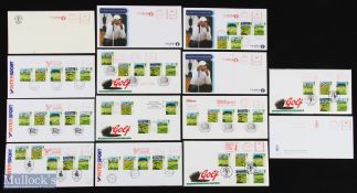 Interesting Collection of Golf Related First Day Covers (14) - Bearing Slogans and Meter Marks