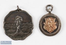 c1930 2x Silver Hallmarked Golf Medals and Fobs - one is for Wheatley Hills Golf Club A P Lees