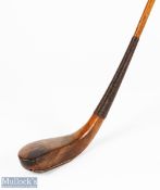 F H Ayres late longnose light stained beech wood driver - with clear stamp mark to the crown and