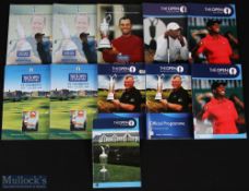 2000-2012 The Open Championship Golf Programmes, to include year's 2000, 2001, 2002, 2006, 2007,