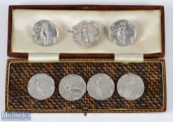 Selection of White Metal Golf Jacket Buttons, all with 1920s lady golfer figure, Rd no.418326
