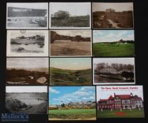 Collection of 12 various early golfing postcards from the Midlands and further North dates going