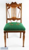 Golf Themed Padded Chair with Embroidered Golf Clubs. This was once the property of Sarah Fabian