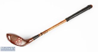 Interesting 1950s Presentation Brassie Golf Club Master of Ceremony Gavel - baffy style club head