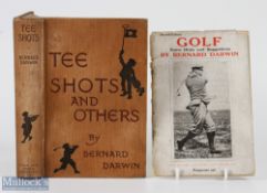 Bernard Darwin Golf Books, Tee Shots and Others 1911, plus a paperback booklet 1921 2nd edition