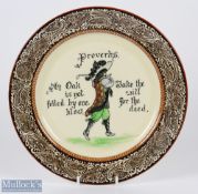 Royal Doulton Morrisian Proverb Series Ware China Golf Plate - with proverbs 