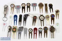 A Collection of Golf Divot Pitch Repair Tools good mixed selection, with noted examples of Ryder Cup