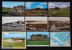 Collection of 9x various St Andrews Golfing Postcards from the 1930s onwards - mostly featuring