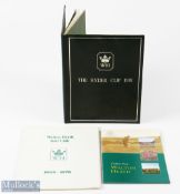 1981 Ryder Cup Official signed ltd ed Walton Heath Golf Club History et al (3) - presented to both