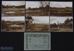 6x Liphook Golf Course Hants Real Photo Postcards in original paper sleeve all unposted