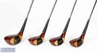 Powerbilt Citation persimmon woods (4) features 1, 3, 4 and 5 wood examples, black face inserts,