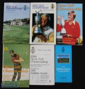 1980-1990 The Open Golf Championship Programmes, to include a 1980 St Andrews of play sheet, 1981