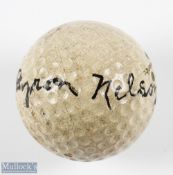 Byron Nelson (1912-2006) Signed Golf Ball a Spalding Tournament dimple ball with signature in ink