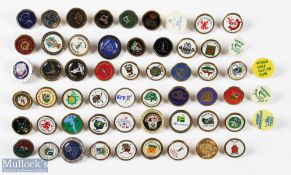 A Collection of Golf Tee Markers, a good mixed selection most are metal examples with over 50 tees