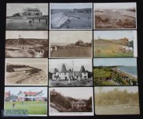 Collection of 12x various early Norfolk/Suffolk Region golfing postcards from the early 1900s