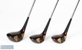 A Kikidas stamped persimmon woods (3) features 1,3 and 4 examples no other maker's mark apparent,