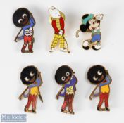 Robinson's Golly Enamel Badges: Golfers two being the Golden Shred example Miller & Gomm, 2 later