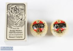 Dai Rees Signed Dunlop Masters Tournament Golf Ball Box David James Rees, in original Kosset Carpets