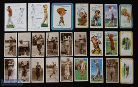 Golf Cigarette cards, spare carts part sets, to include De Reszke famous golfers x12, Players golf