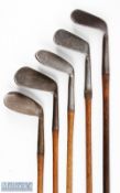 5x Assorted mashie niblicks to incl' Cann & Taylor, Propellor brand for GV Tuck, Dave Livie of